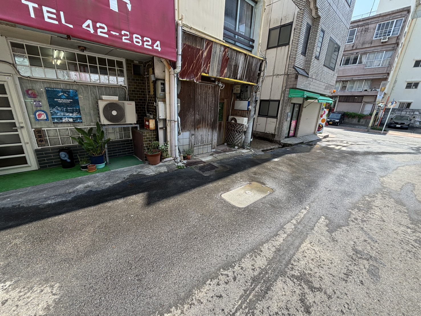 白浜町の解体工事 施工後の前面道路側から見た状況